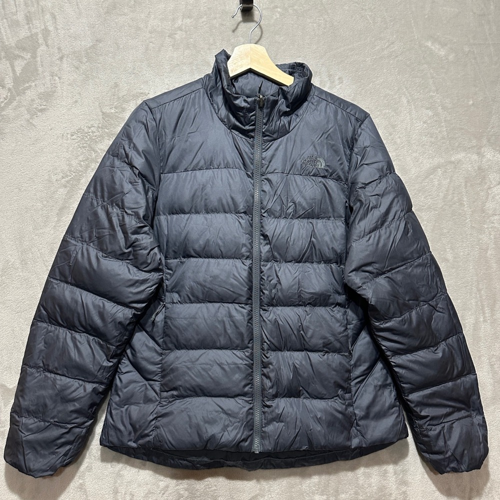 The North Face Aconcagua 2 Down Puffer Jacket Womens Large Gray 550 Fill